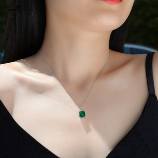 Emerald Cut Emerald Pendant Minimalist