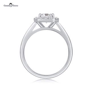 Asscher Cut Moissanite Halo Ring