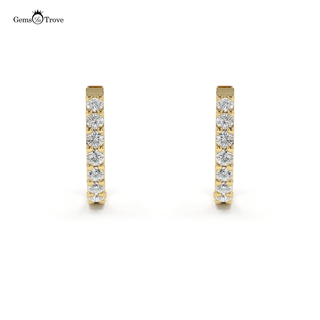 Elegant Diamond Huggie Hoop Earrings