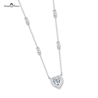 Moissanite diamond Heart Pendant