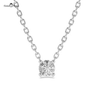 Round Cut Solitaire Diamond Necklace