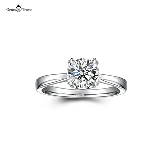 Hollow Heart Moissanite Diamond ring