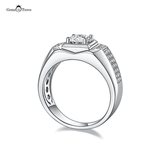 Stylish paved Moissanite diamond ring