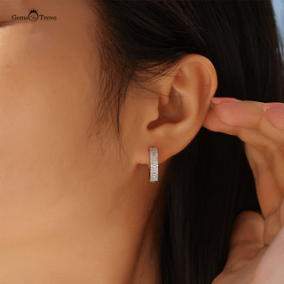 Elegant Moissanite Hoop Earrings