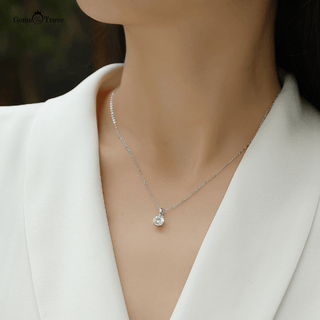 Lustrous Moissanite Pendant Necklace