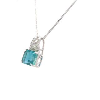 Emerald Cut Green Emerald Pendant