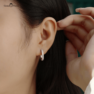 Dazzling Moissanite Hoop Earrings