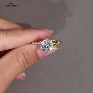 Unique Beads Moissanite Ring