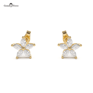 Marquise Diamond Floral Earrings