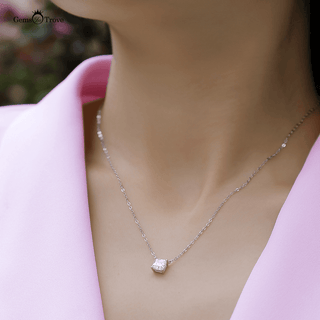 Asscher Moissanite Pendant Necklace