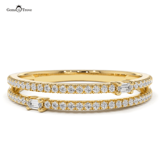 Intricate Twin Baguette Diamond Ring