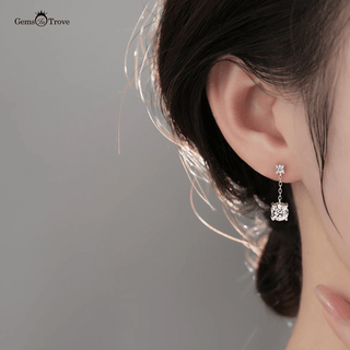Dangle Stud Moissanite Earrings