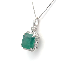 Aurora Crest Grand Emerald Pendant
