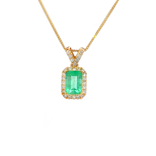 Emerald Diamond Radiance Pendant