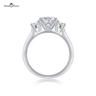 Classico Moissanite Tre Pietre Ring