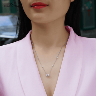 Oval Moissanite Pendant Necklace