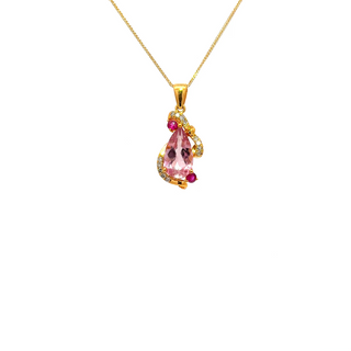 Blossom Pink Tourmaline Ruby Pendant