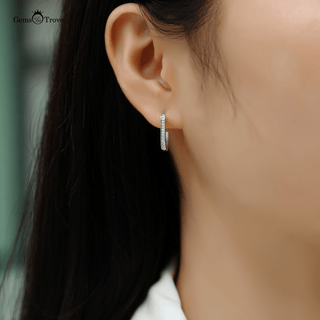 Lustrous Moissanite Hoops