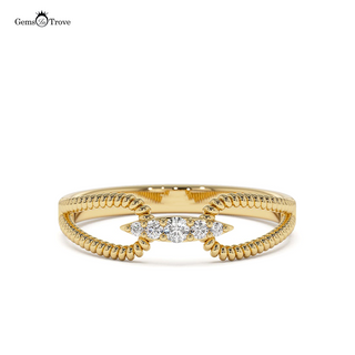 Twisted Diamond Adorned Ring