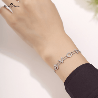 Dazzling Moissanite Love Bracelet