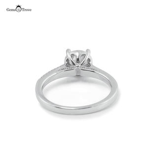 Sculptured Shoulder moissanite diamond ring