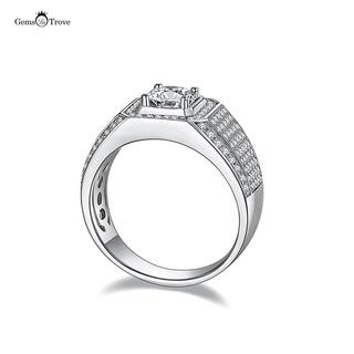 Pave Set Brilliant Moissanite ring