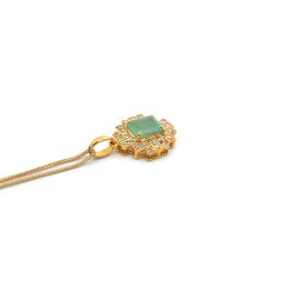 Emerald Aurora Crown Pendant