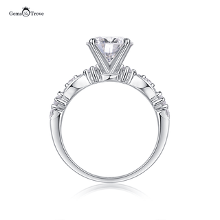 Dazzling Round Cut Moissanite Ring