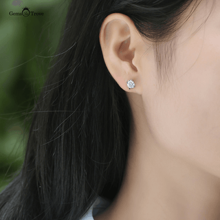 Bull Head Moissanite Earrings Studs