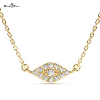 Diamond Gold Eye Pendant Necklace