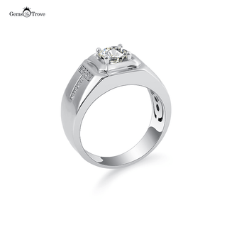 T paved moissanite dimaond ring