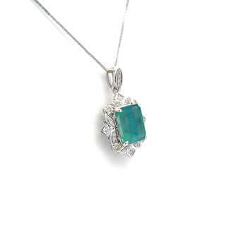 Celeste Verde Emerald Statement Pendant