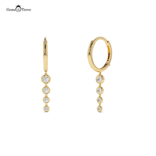 Dangling Bezel Set Diamond Drops