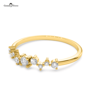 Elegant Diamond Cluster Ring