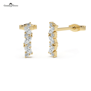 Diamond Gold Twist Earrings