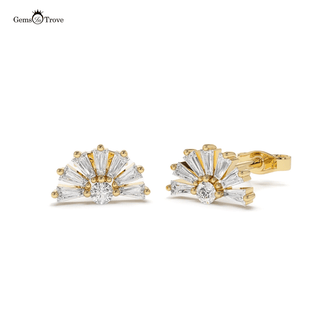 Radiant Diamond Flower Earrings