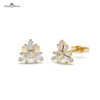 Sparkling Starburst Diamond Earrings