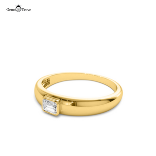 Minimalist Diamond Embedded Band Ring