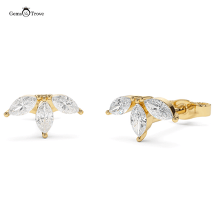 Elegant Marquise Diamond Studs