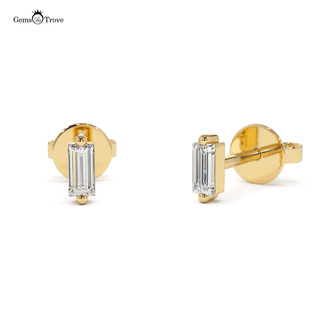 Vertical Baguette Diamond Earrings