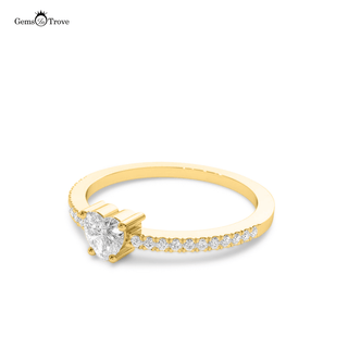 Elegant Diamond Heart Ring