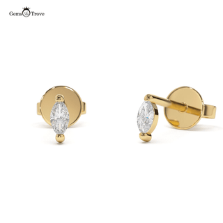 Marquise Diamond Gold Studs