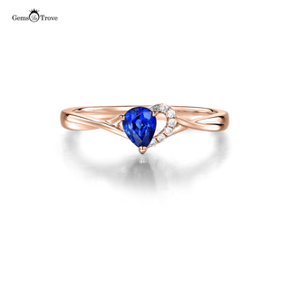 Sapphire Heart Promise Ring