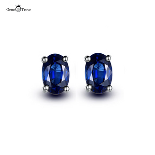 Sapphire Blue 4-Prong Studs