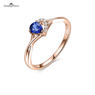 Sapphire Heart Promise Ring