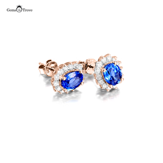 Oval Sapphire Earrings Stud
