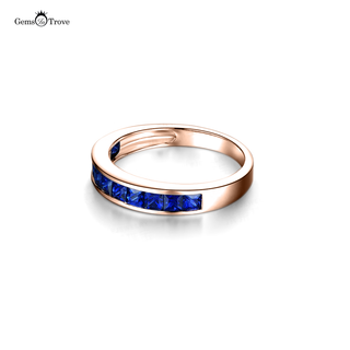 Blue Sapphire Wedding Band Classic