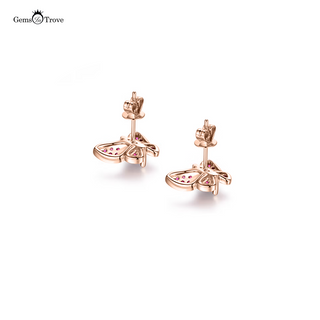 Ruby Stud Earrings Butterfly