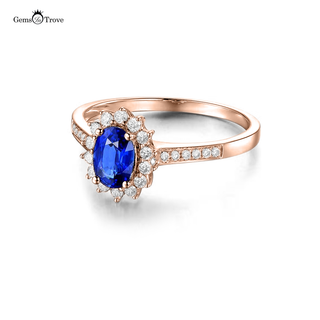 Gold Sapphire Ring Blue Gem