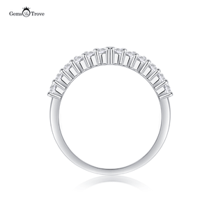 V Shaped Moissanite Eternity Band